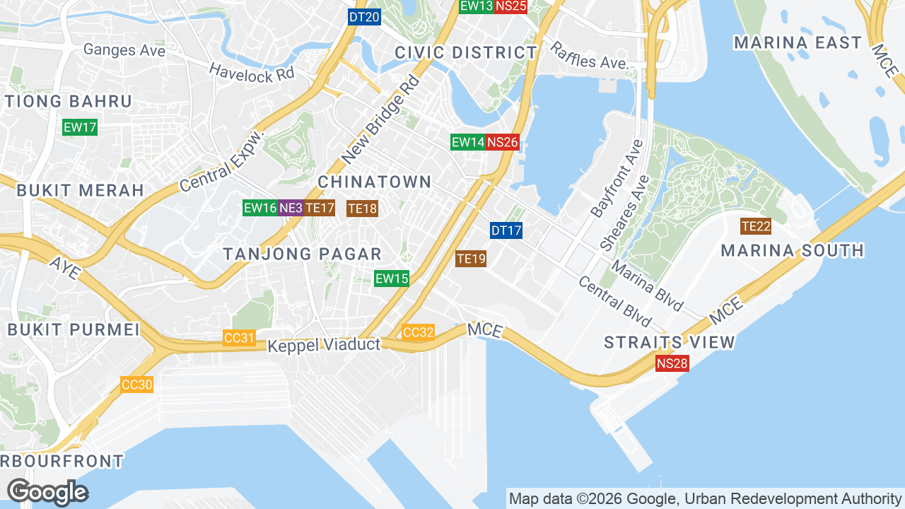 Map showing where Uic Building, Marina Bay, Singapore is