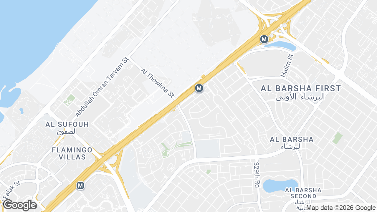 Map showing where Api Trio Tower, Barsha Heights, Dubai is