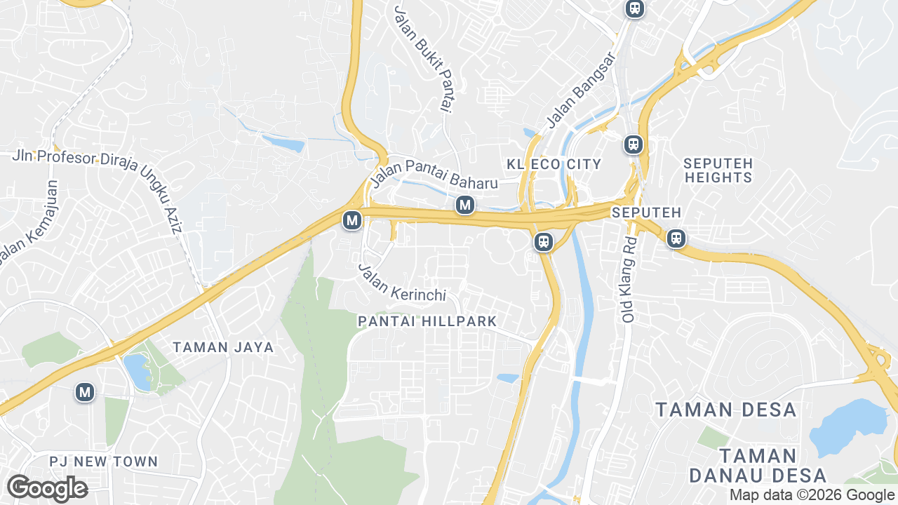 Map showing where Menara Pernas The Horizon, Bangsar South, Kuala Lumpur is