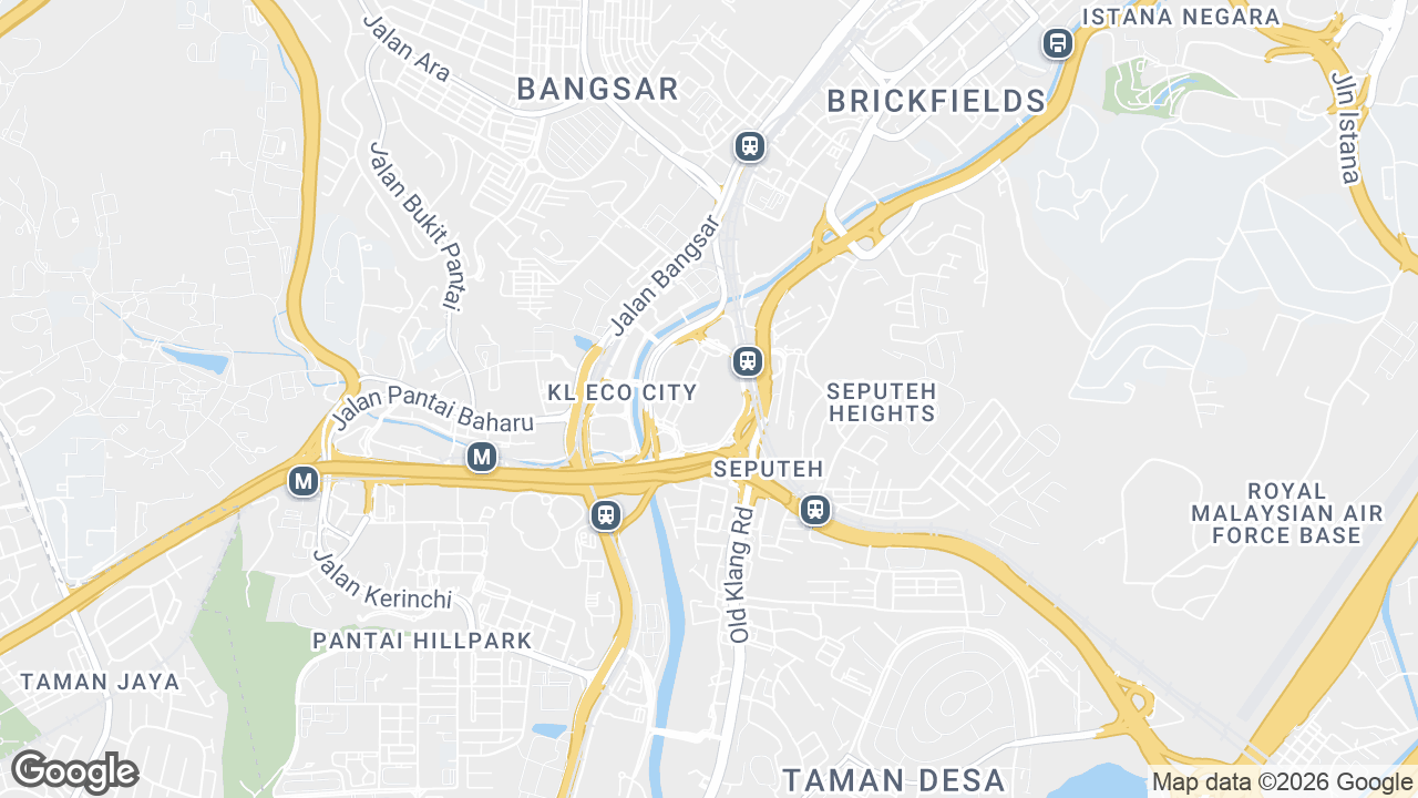 Map showing where The Gardens North Tower, Mid Valley & KL Eco City, Kuala Lumpur is