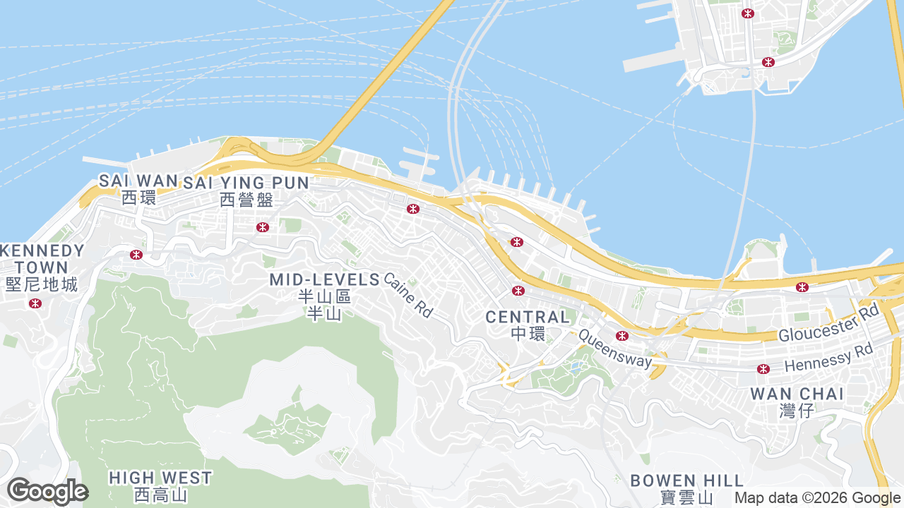 Map showing where V Heun Building, Central, Hong Kong is