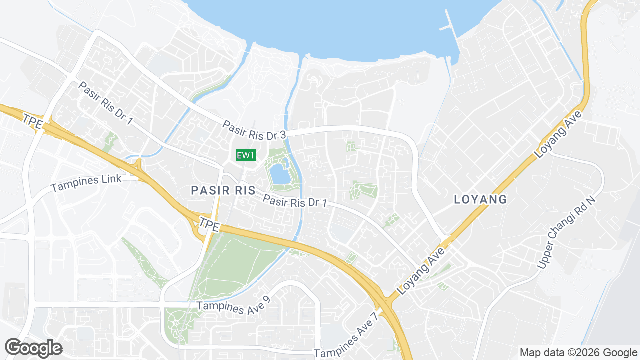 Map showing where Vidacity, Tampines, Singapore is