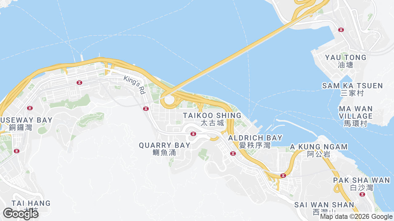 Map showing where 14 Tai Koo Wan Road, Quarry Bay, Hong Kong is