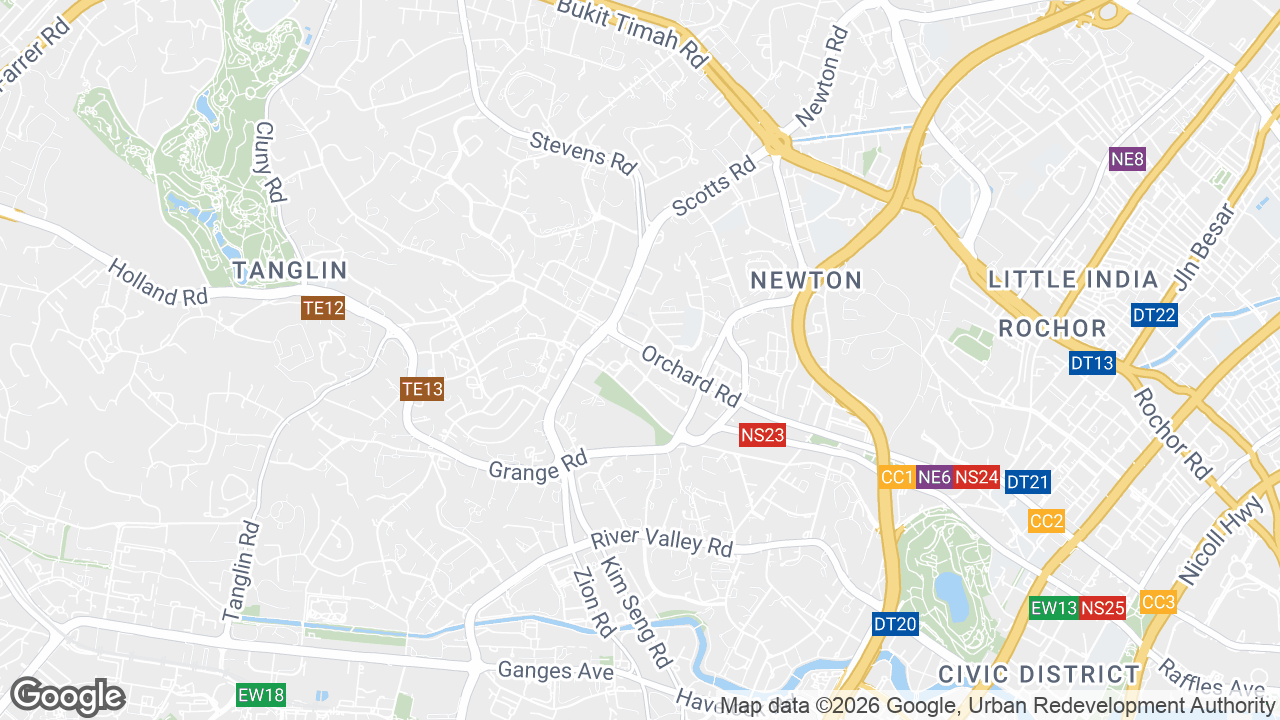 Map showing where Wisma Atria, Orchard, Singapore is