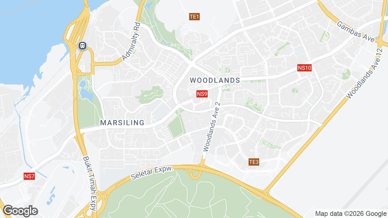 Map showing where Woods Square, Novena, Singapore is