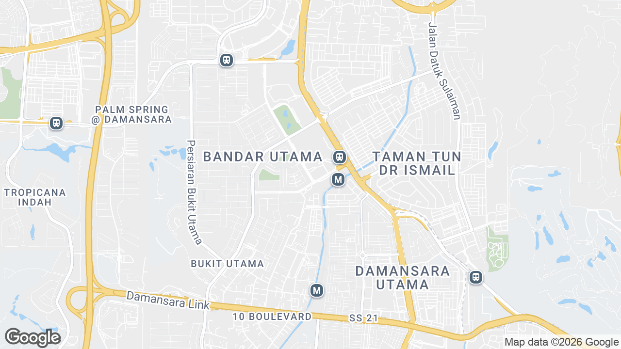 Map showing where First Avenue, Petaling Jaya & Selangor, Kuala Lumpur is