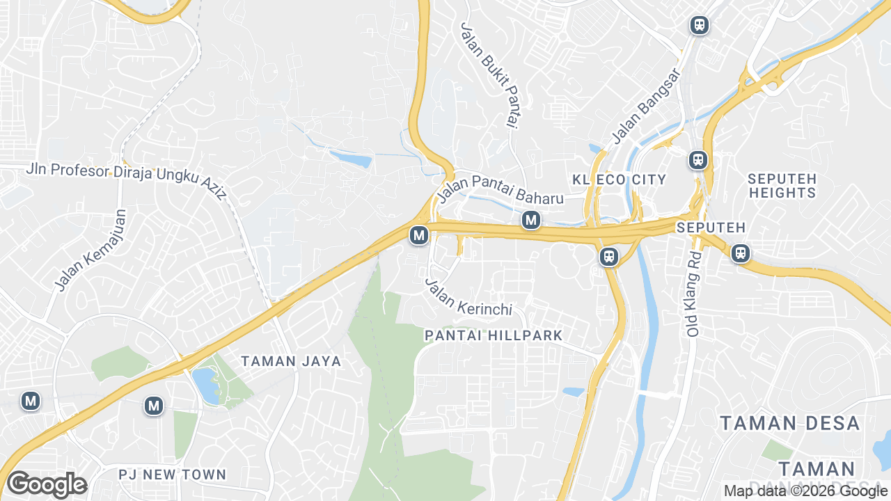 Map showing where Gateway Mall, Bangsar South, Kuala Lumpur is