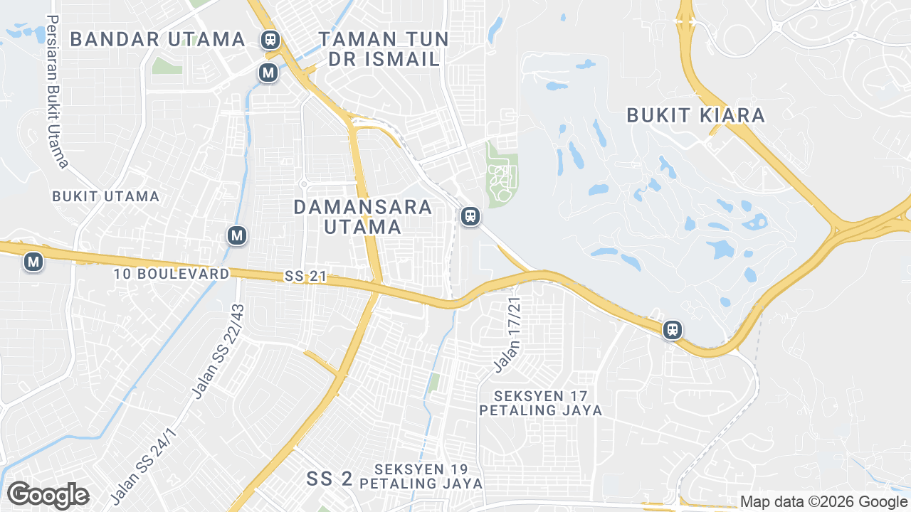 Map showing where Glo Damansara Shopping Mall, Damansara Heights & TTDI, Kuala Lumpur is