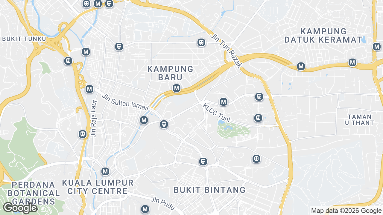 Map showing where Integra Tower, KLCC & Jalan Sultan Ismail, Kuala Lumpur is