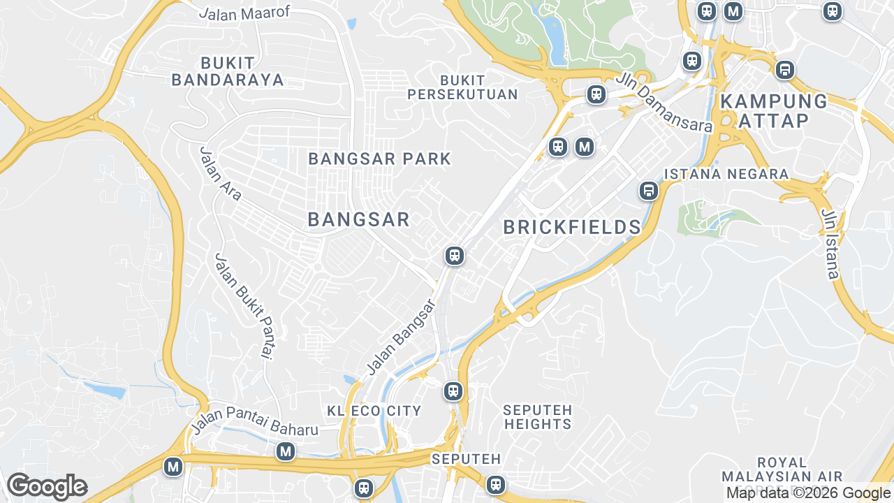 Map showing where Menara UOA Bangsar, Bangsar, Kuala Lumpur is