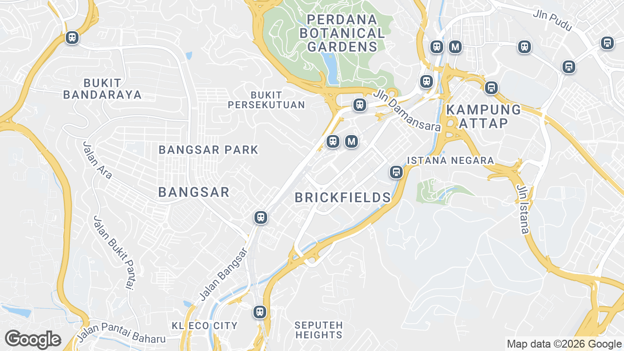 Map showing where Menara Shell, KL Sentral, Kuala Lumpur is