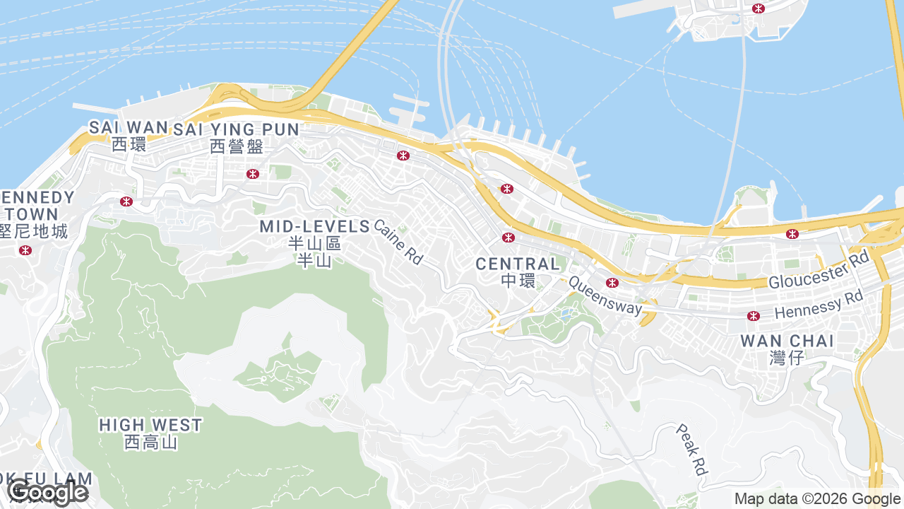 Map showing where Yu Yuet Lai Building, Central, Hong Kong is