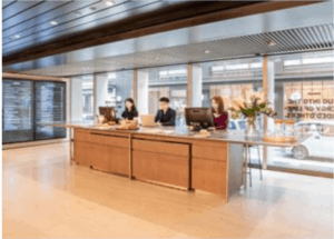 The reception in Spaces - Sheung Wan