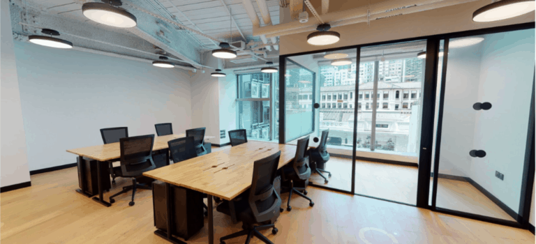 Private office with built-in meeting room