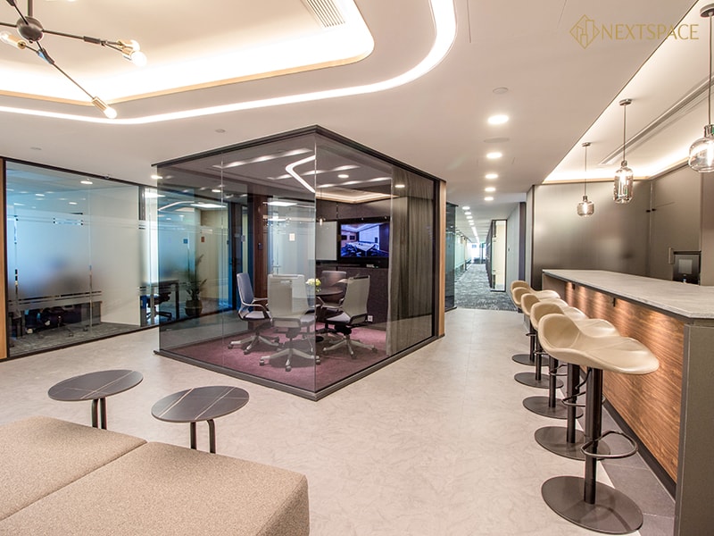 Contemporary meeting room at Nextspace UAE with professional office chairs and minimalist design.